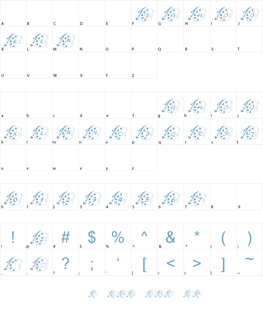 LCR Luv To Paint Font Character